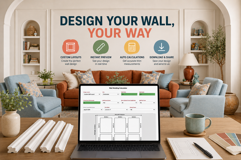 Wall Molding Calculator: Free Picture Frame Wall Layout Builder