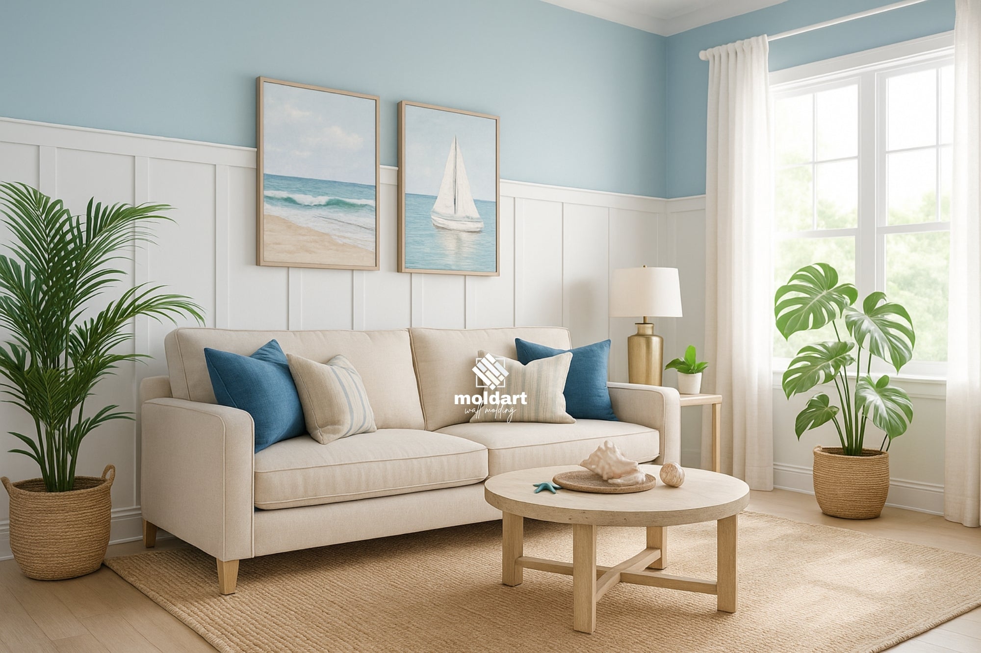 Wall Molding Makeover Series: Coastal Style for Every Room in Your Home