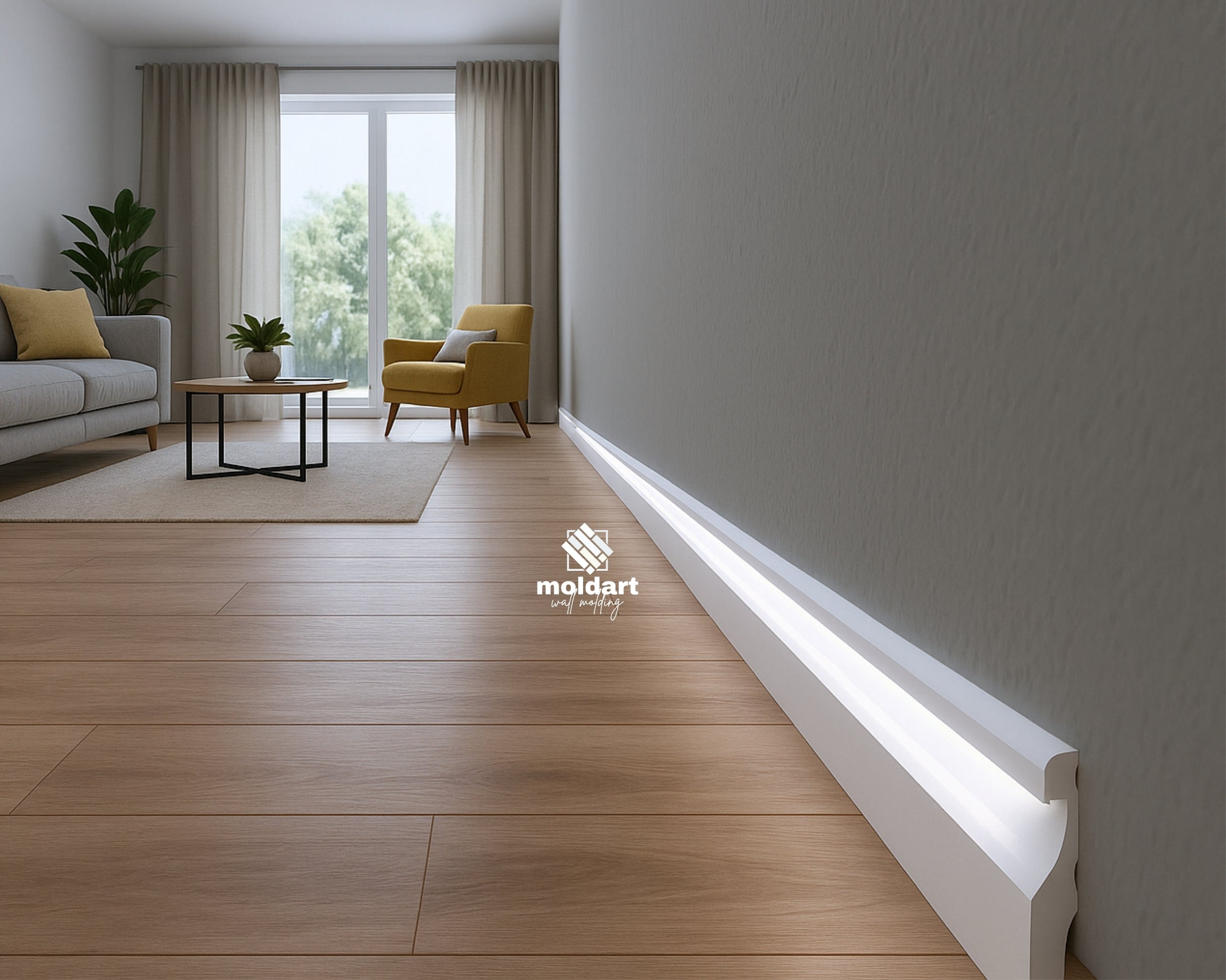 Illuminated Baseboard- Contemporary LED Trim