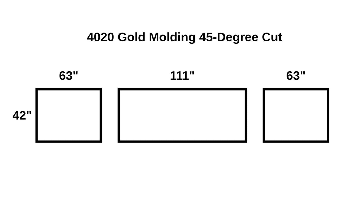 Custom-made Wall Molding Design: 4cm Gold Wall Molding