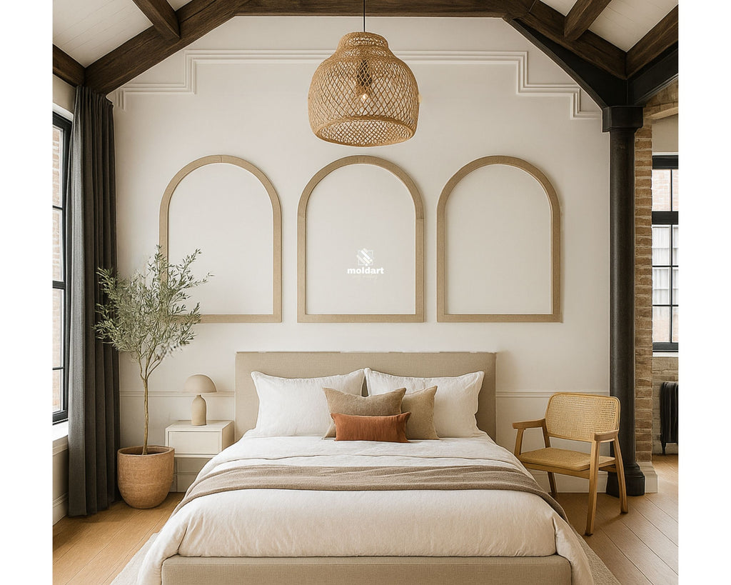 MDF Wall Molding Kit, Arched Wall Panel, Pre-cut, Ready to Assemble