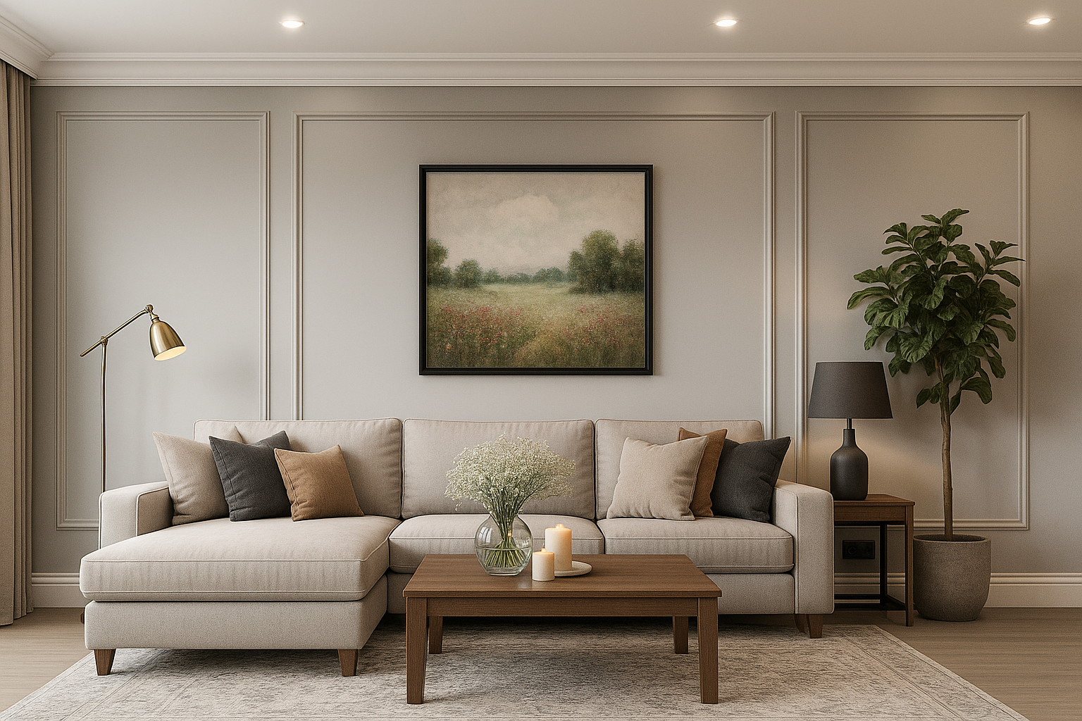 Precut Wall Molding Kit, 3 Wall Frame Kit