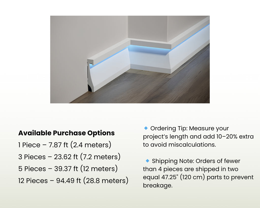 LED Wall Molding Baseboard – Easy Install Ambient Lighting