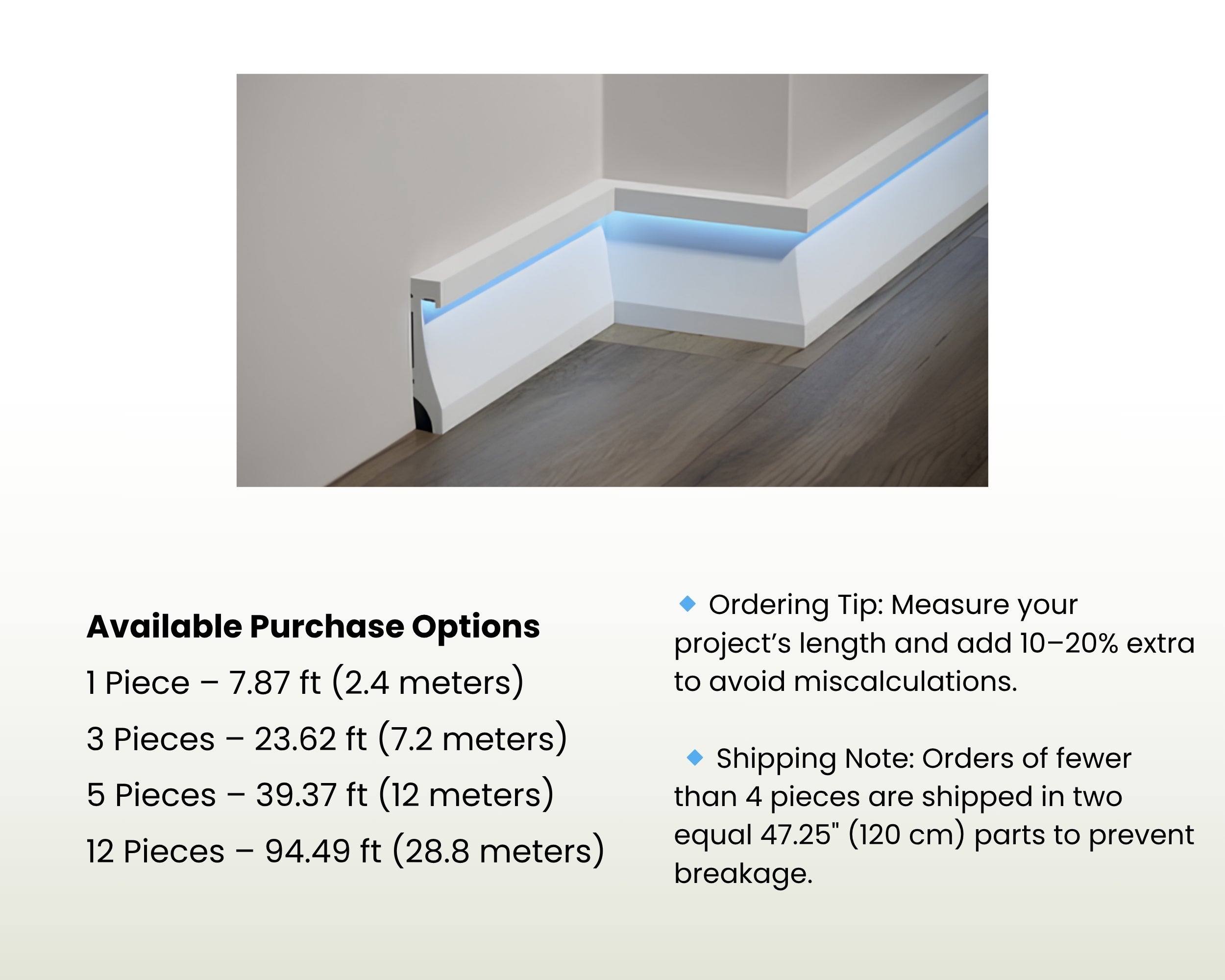 LED Wall Molding Baseboard – Easy Install Ambient Lighting