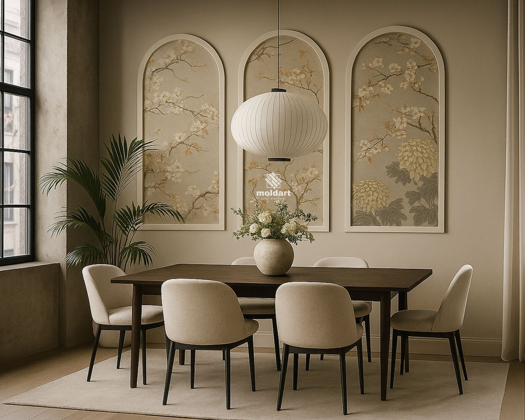 MDF Wall Molding Kit, Arched Wall Panel, Pre-cut, Ready to Assemble