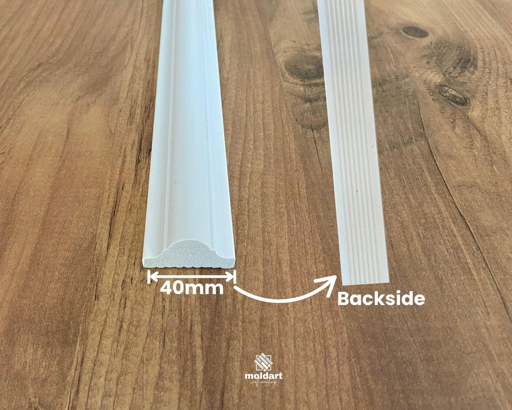 4 cm wall molding trim profile wide decorative wall molding for modern accent wall panel design