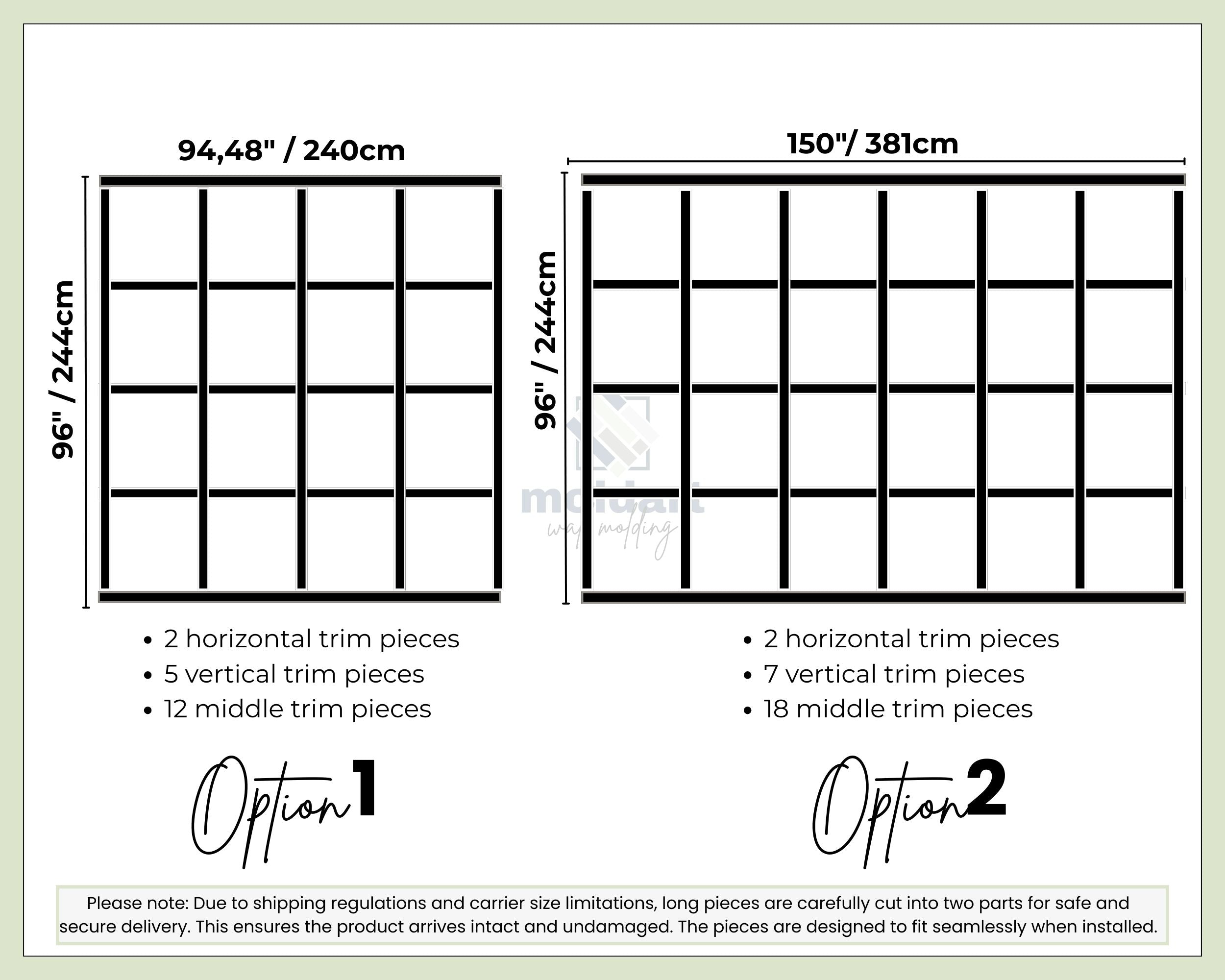Board and Batten Wall Molding Kit – Pre-Cut, Ready to Install