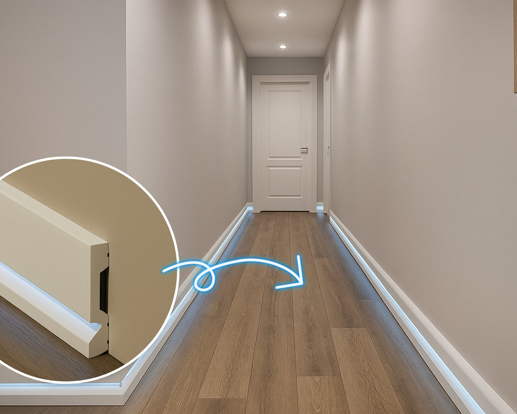 LED Baseboard – Modern Lighted Wall Trim Molding