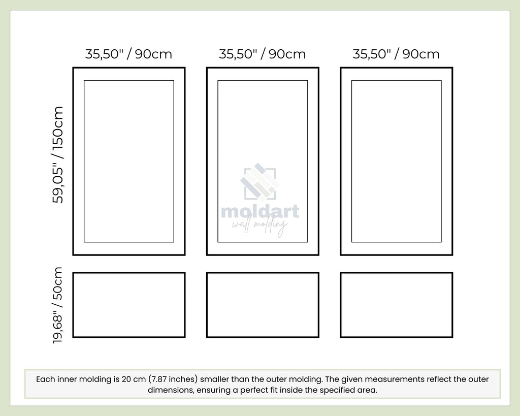 Pre-cut Wall Molding Kit, Ready to Assemble Wall Trim