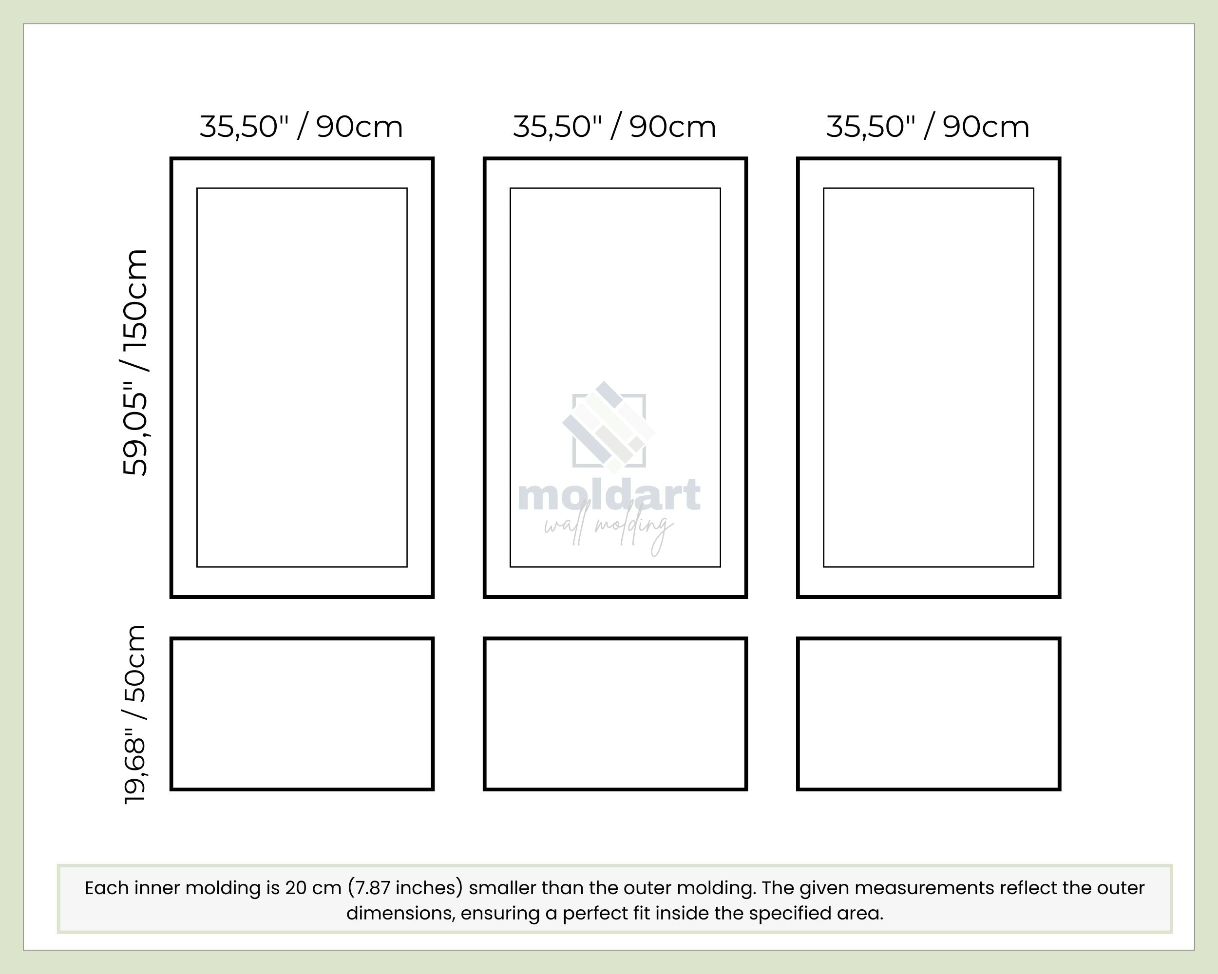Pre-cut Wall Molding Kit, Ready to Assemble Wall Trim