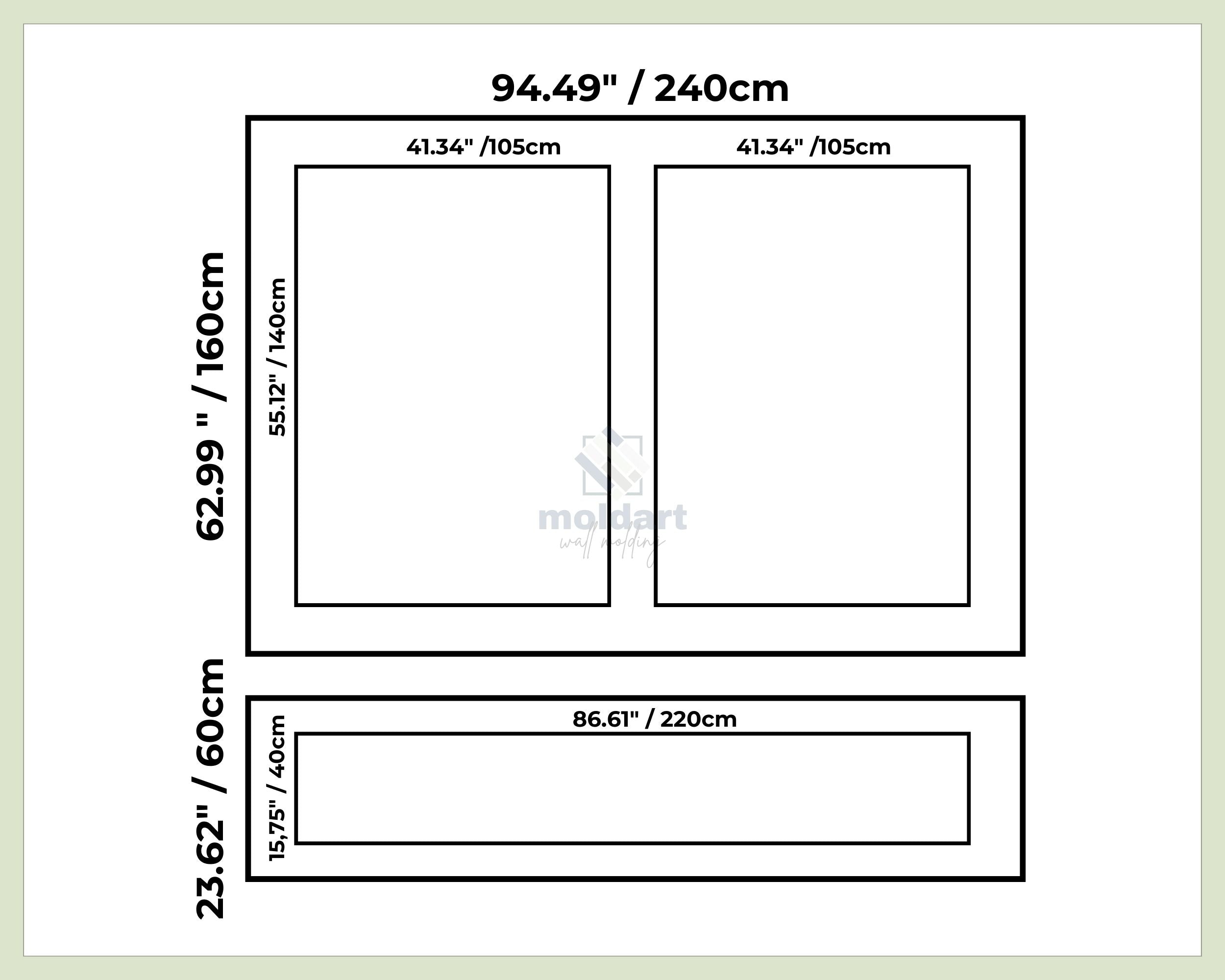 Wall Molding Kit, Nested Frame Wall Panel Set
