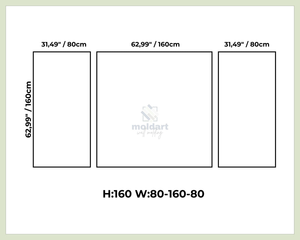 Precut Wall Molding Kit, 3 Wall Frame Kit