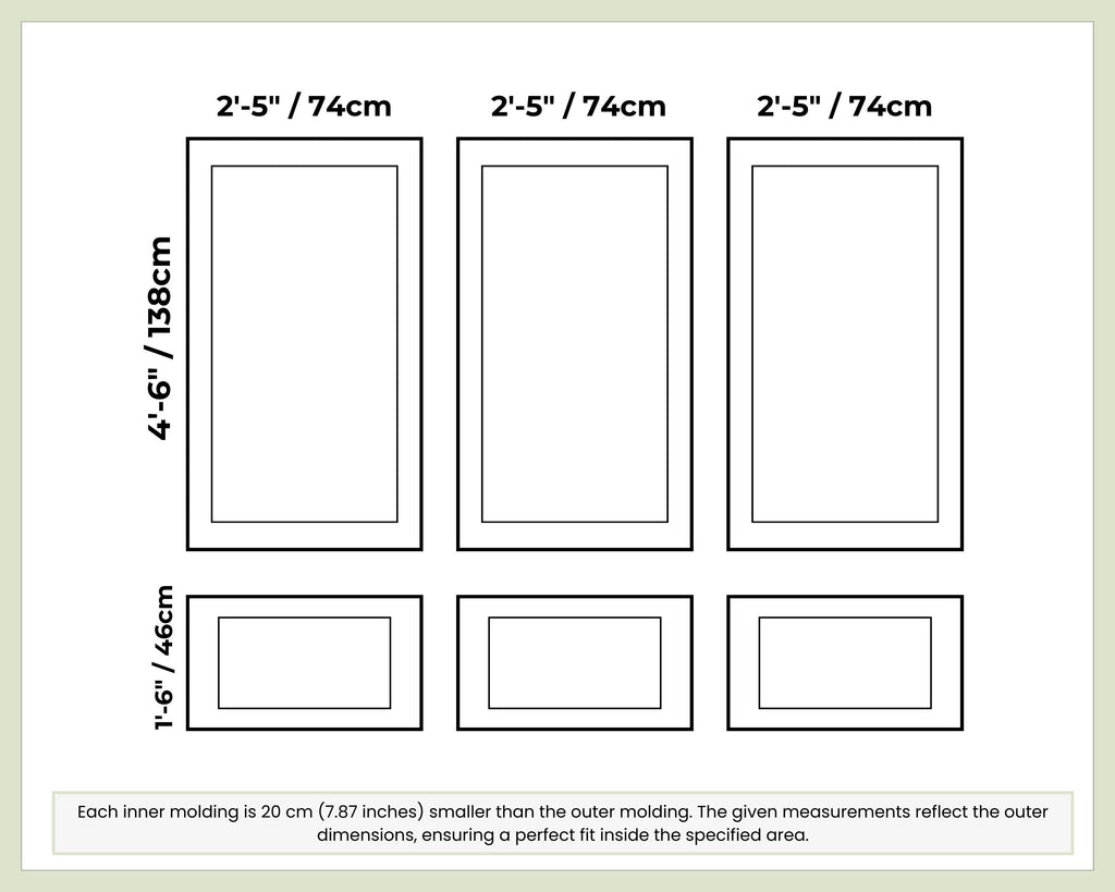 Wall Molding Kit, Nested Frame Wall Panel