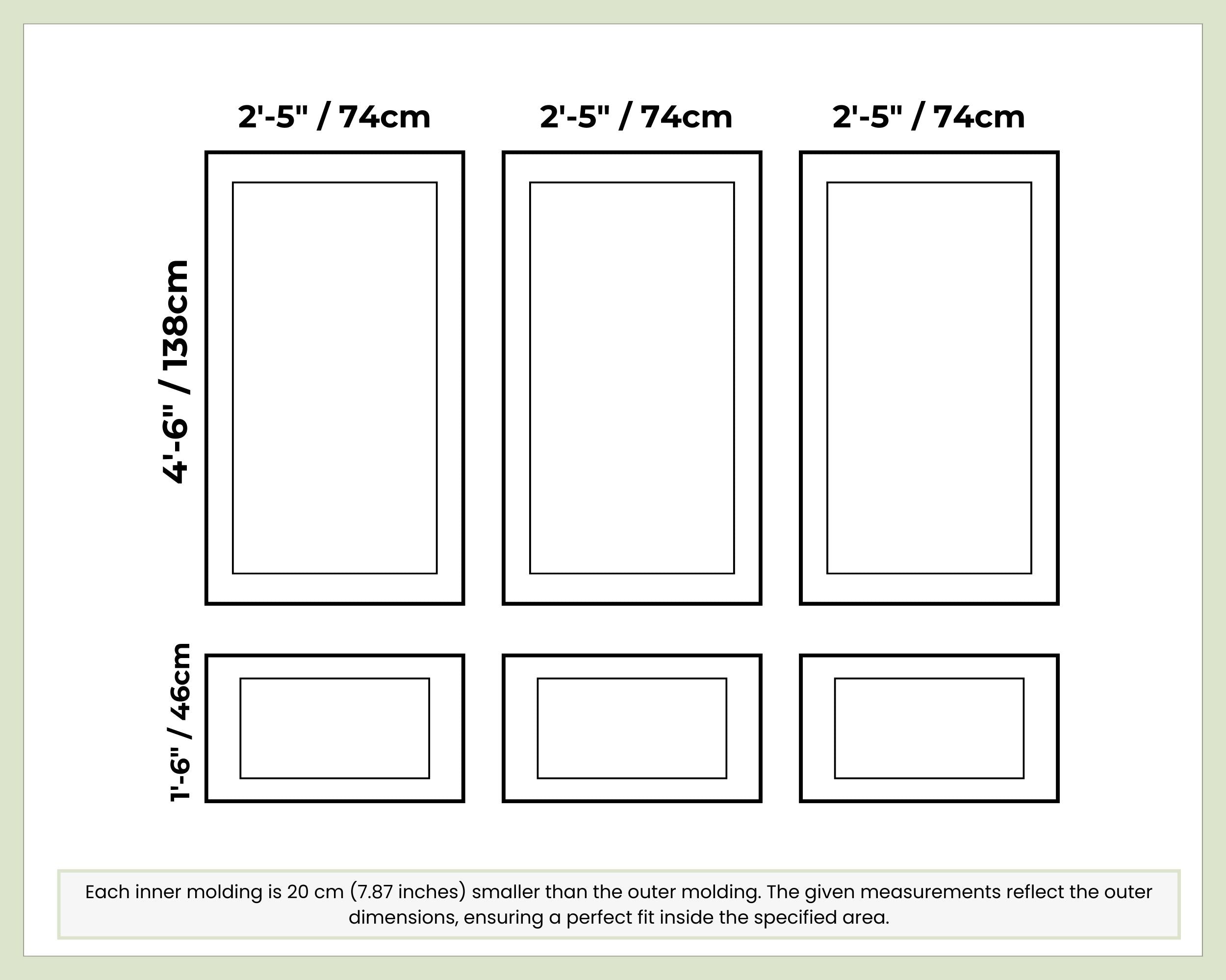 Wall Molding Kit, Nested Frame Wall Panel