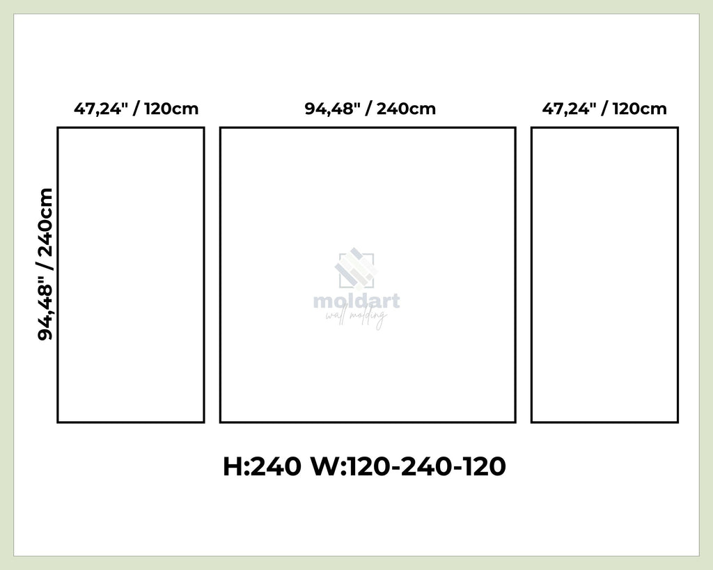 Precut Wall Molding Kit, 3 Wall Frame Kit