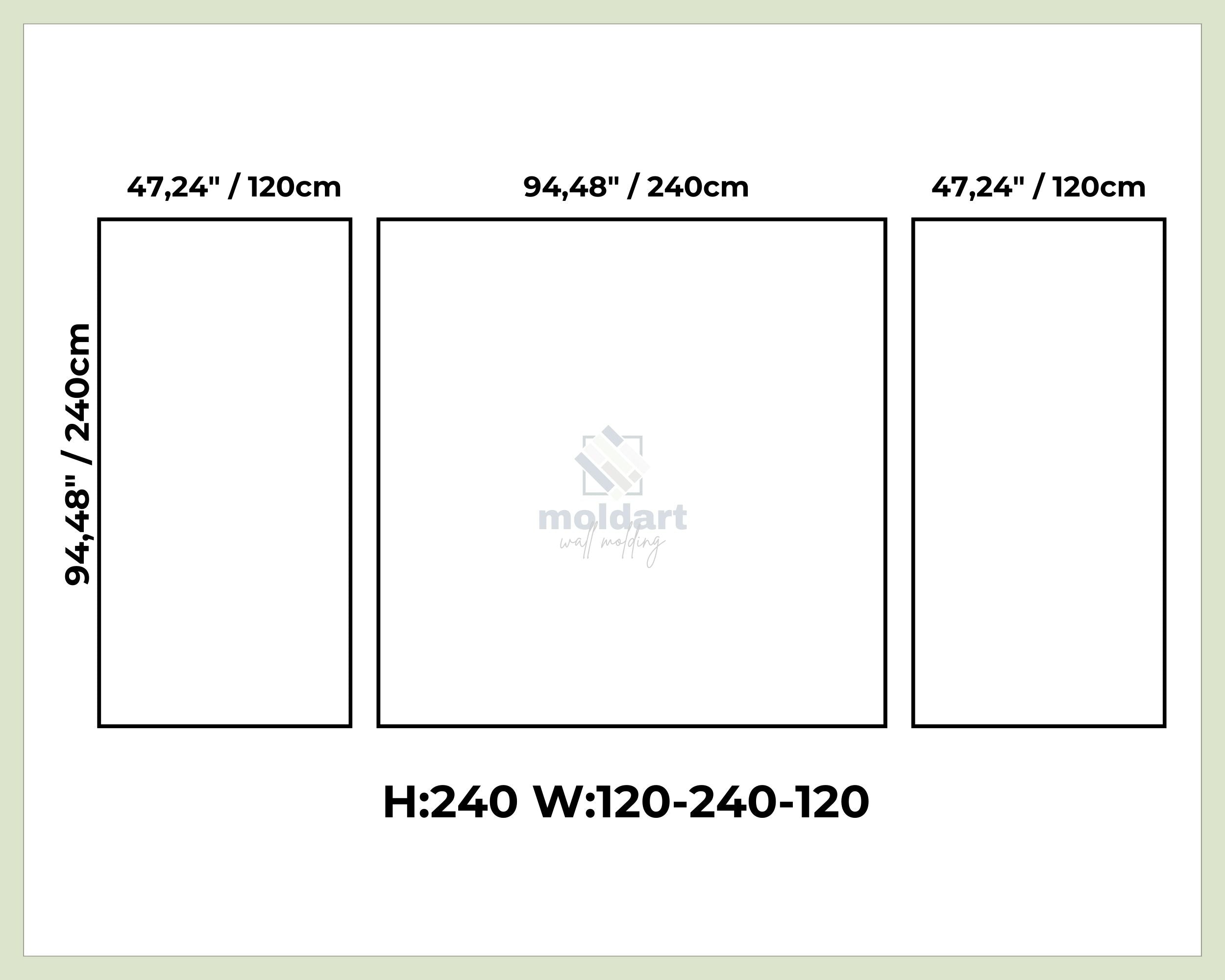 Precut Wall Molding Kit, 3 Wall Frame Kit