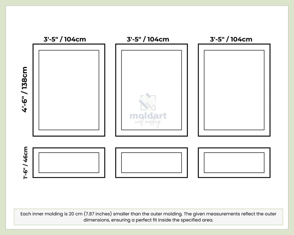 Wall Molding Kit, Nested Frame Wall Panel