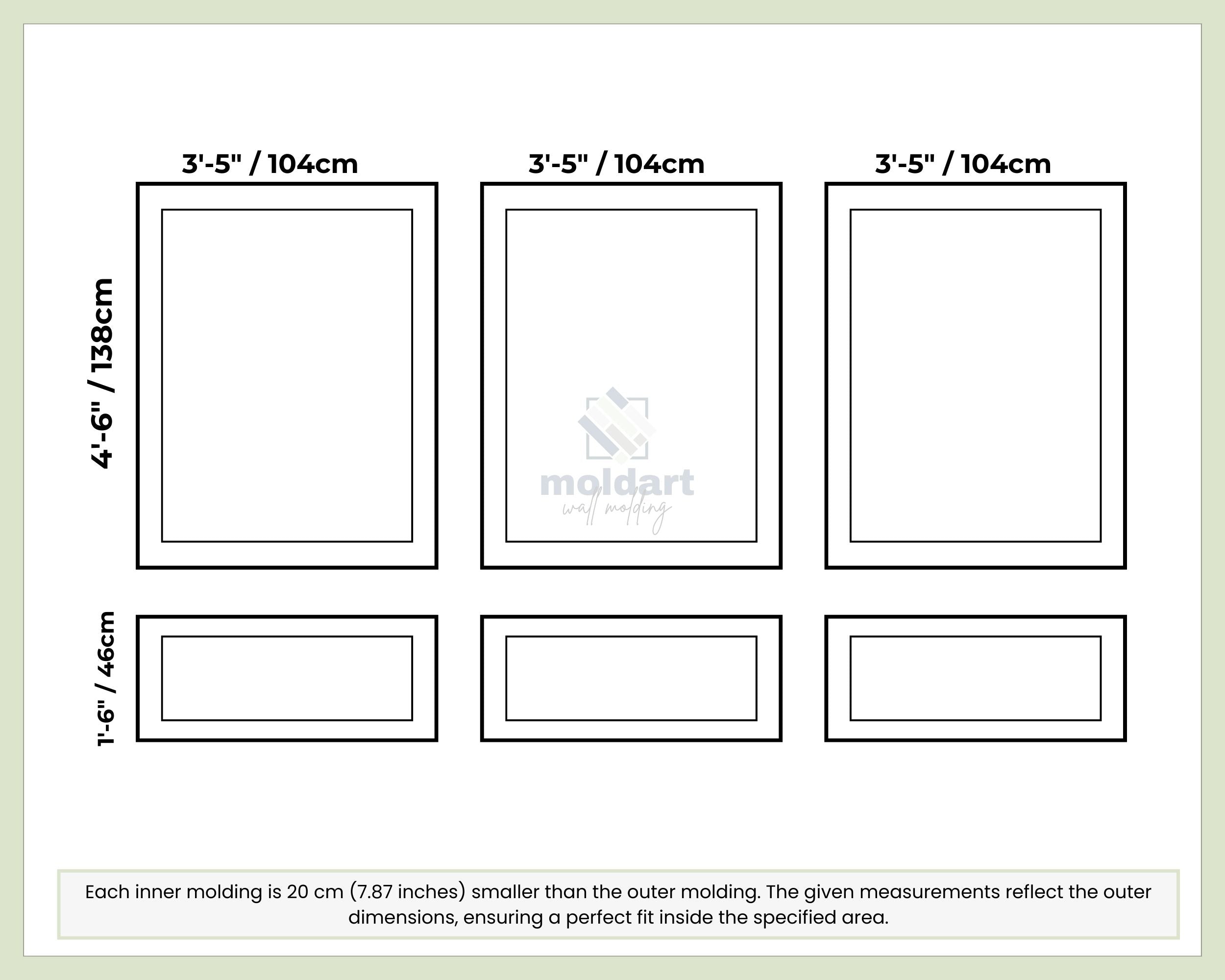 Wall Molding Kit, Nested Frame Wall Panel
