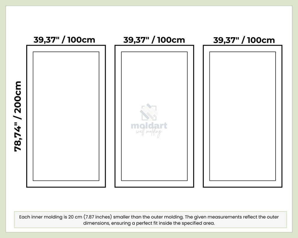Wall Molding Kit, Nested Rectangle Wall Trim