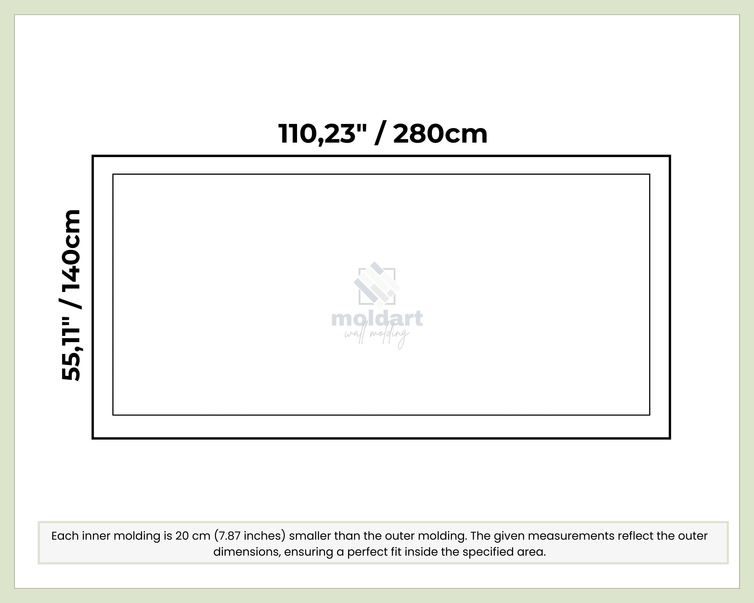 Wall Molding Kit, Nested Wall Panel Trim