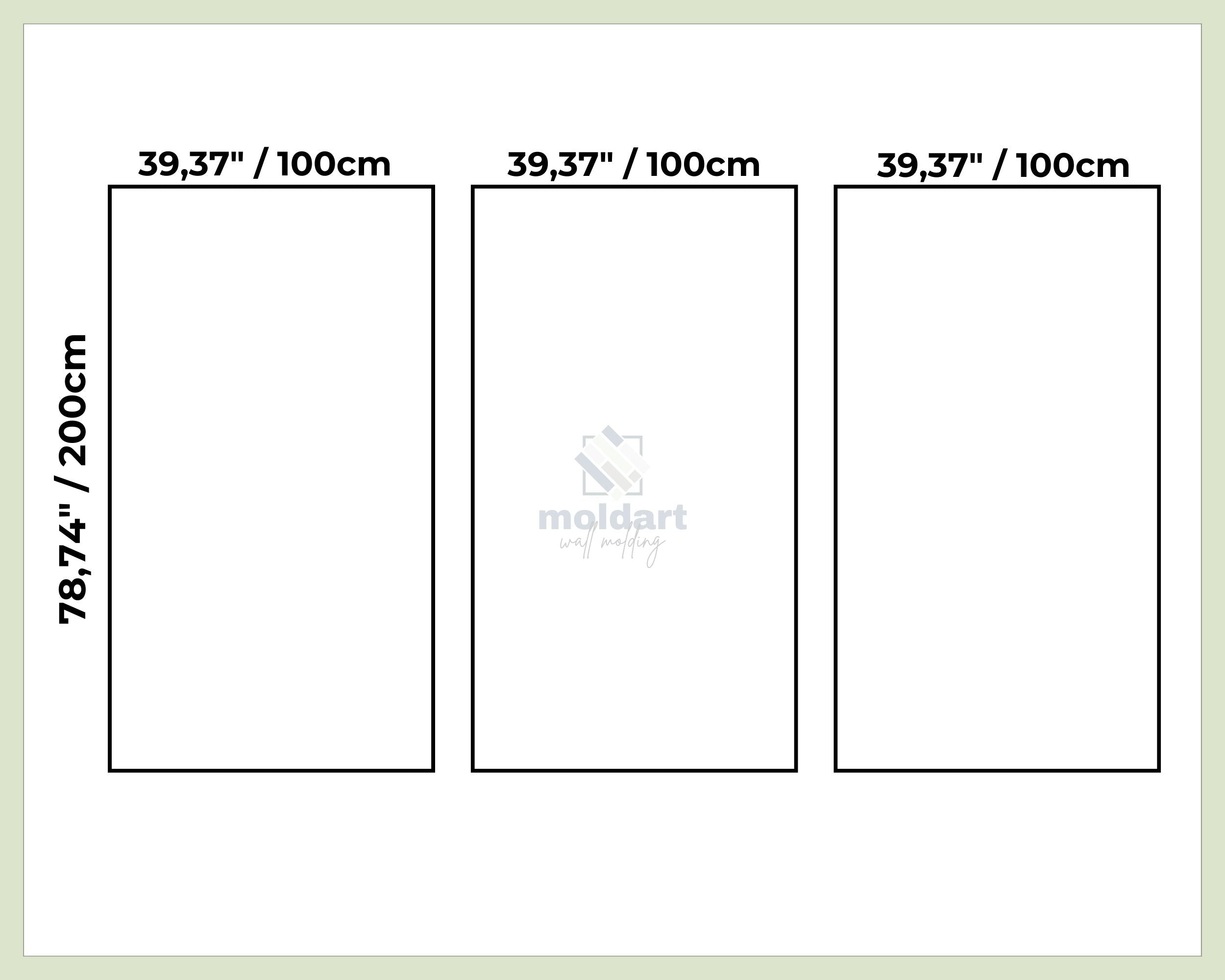 Pre-cut Wall Molding Kit, 3 Single Wall Panel