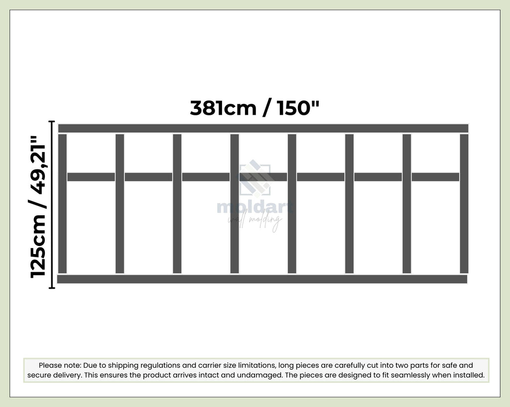 Half of Wall Molding Kit, Shaker Decorative Frames