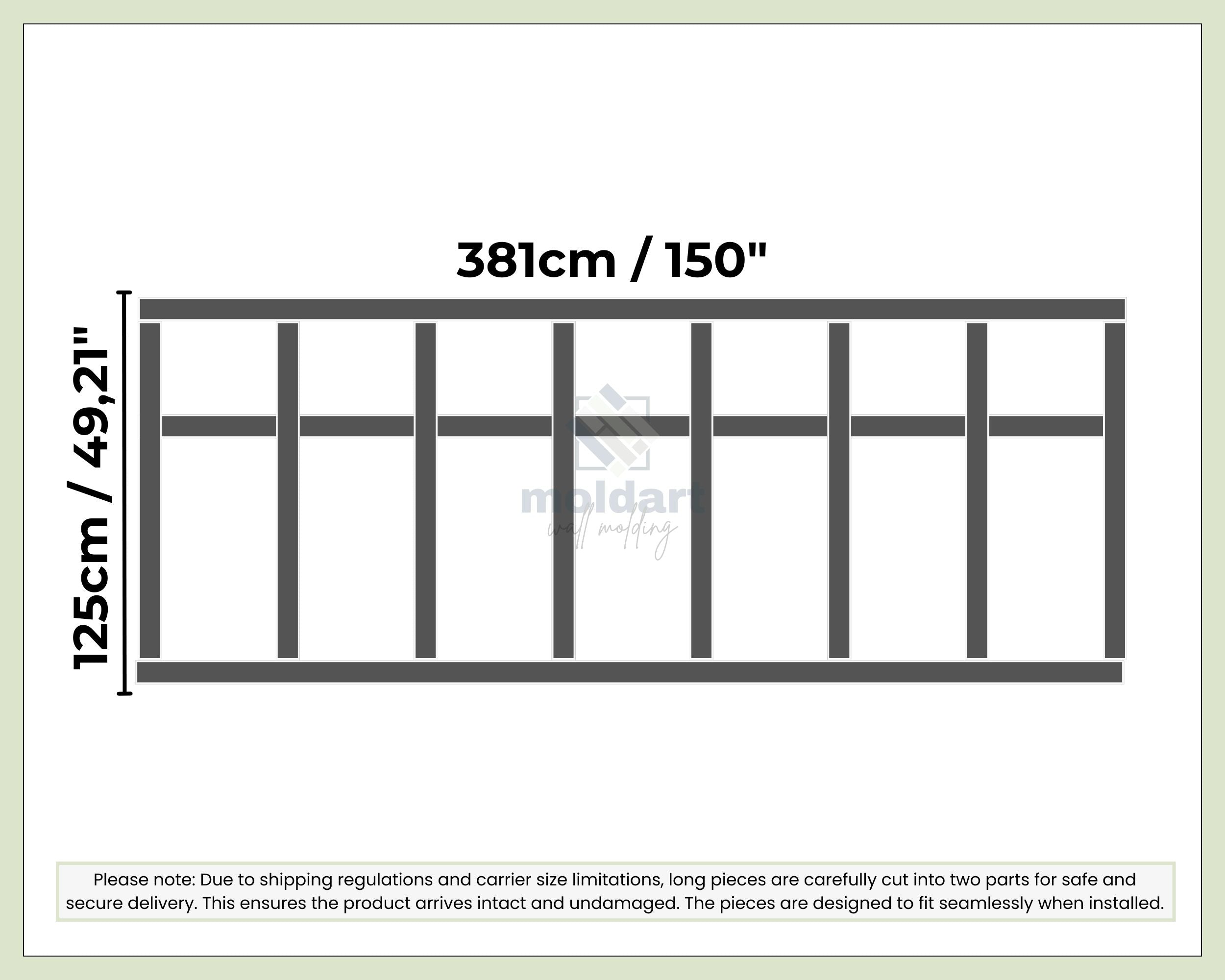 Half of Wall Molding Kit, Shaker Decorative Frames