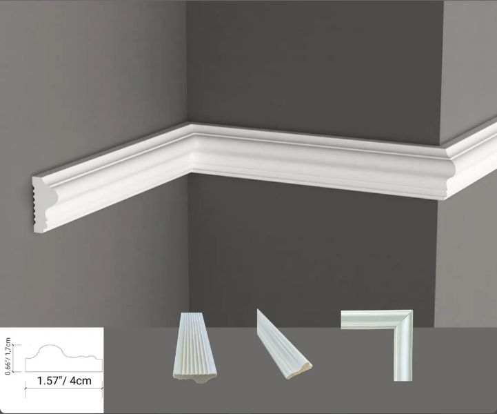 Custom Wall Molding for Yang Zhang, 6cm-4cm-3cm Wall Trim and Chair Rail