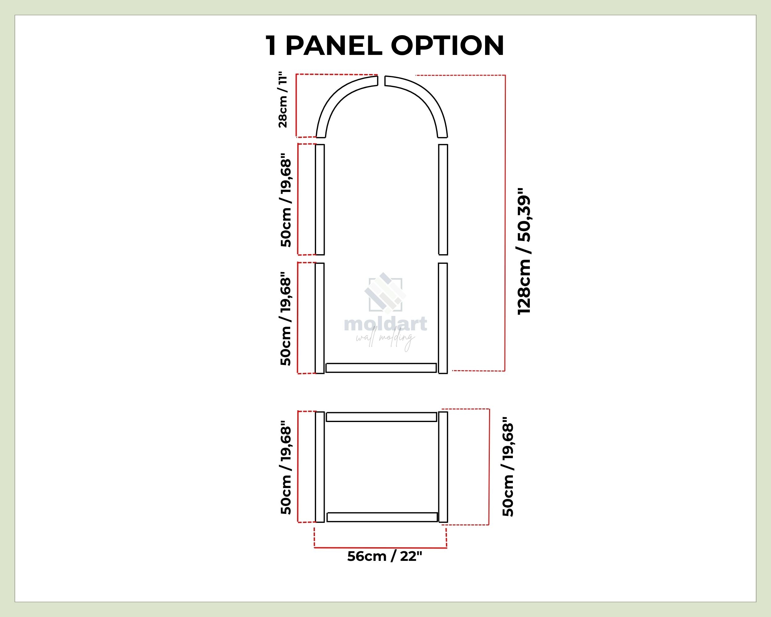Arched Wall Panel Kit: Pre-Cut MDF Wall Molding