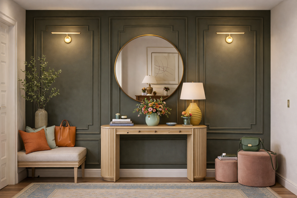 DIY wall molding trim kit for decorative accent wall panels with picture frame molding and modern wall trim design