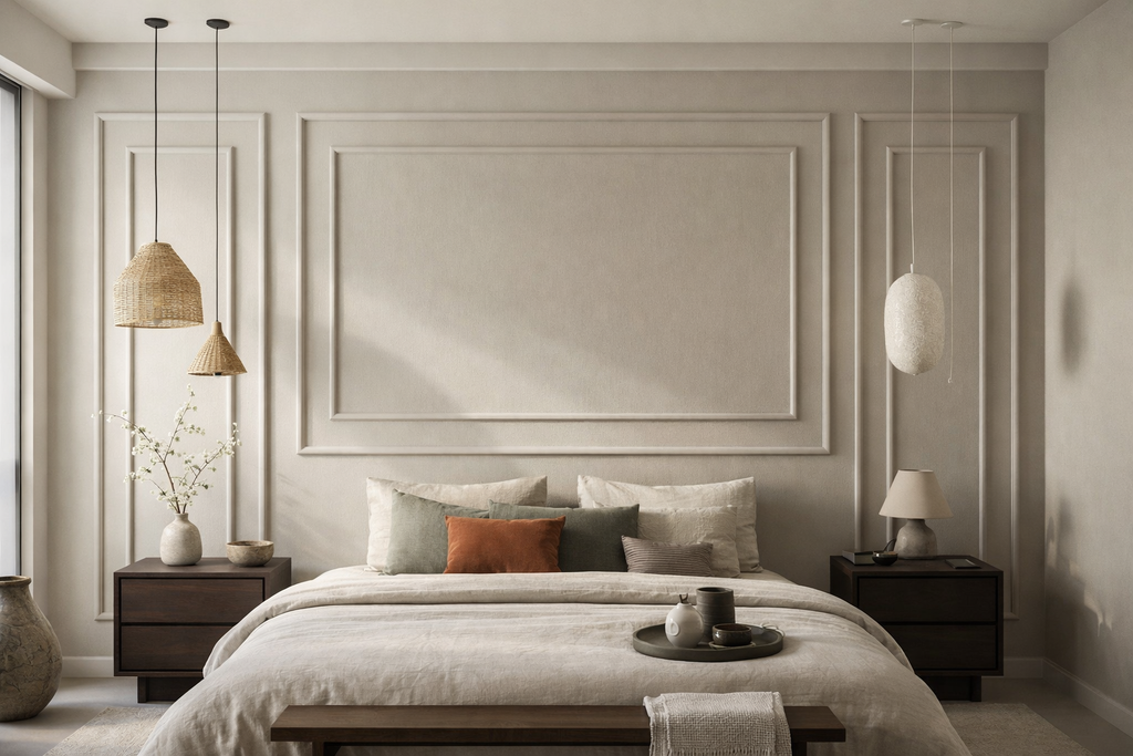 Nested Frame Wall Molding Kit for Bedroom, DIY Wall Trim – MoldartDesign