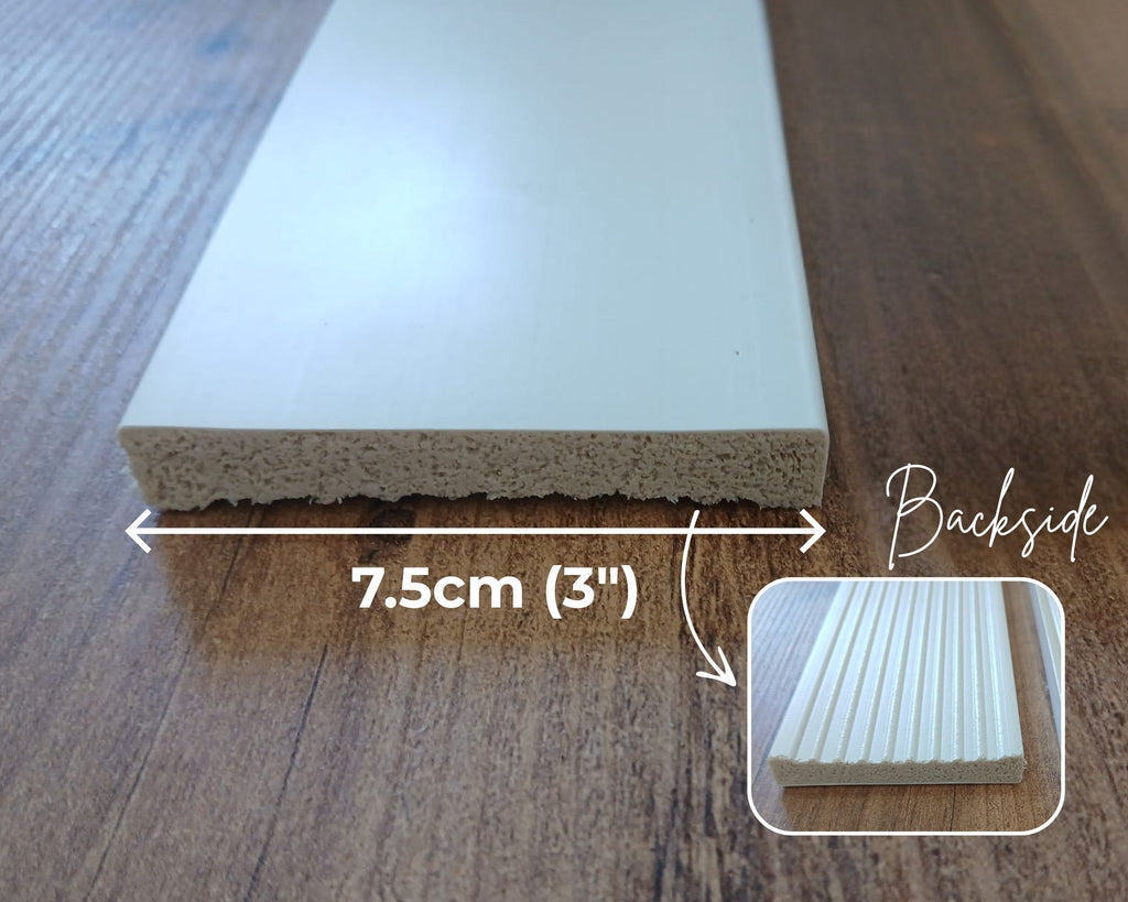 board and batten wall trim with measurements.