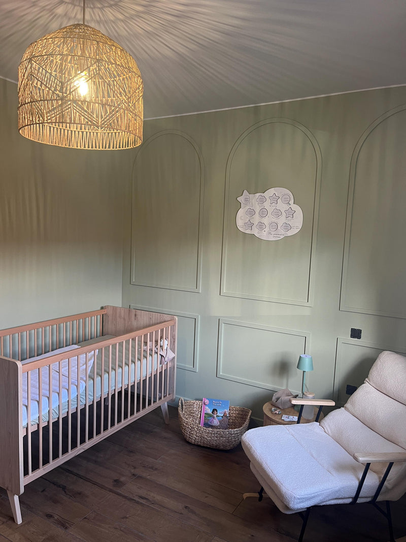  real customer installed  arched wall molding kit creating modern accent wall panel design