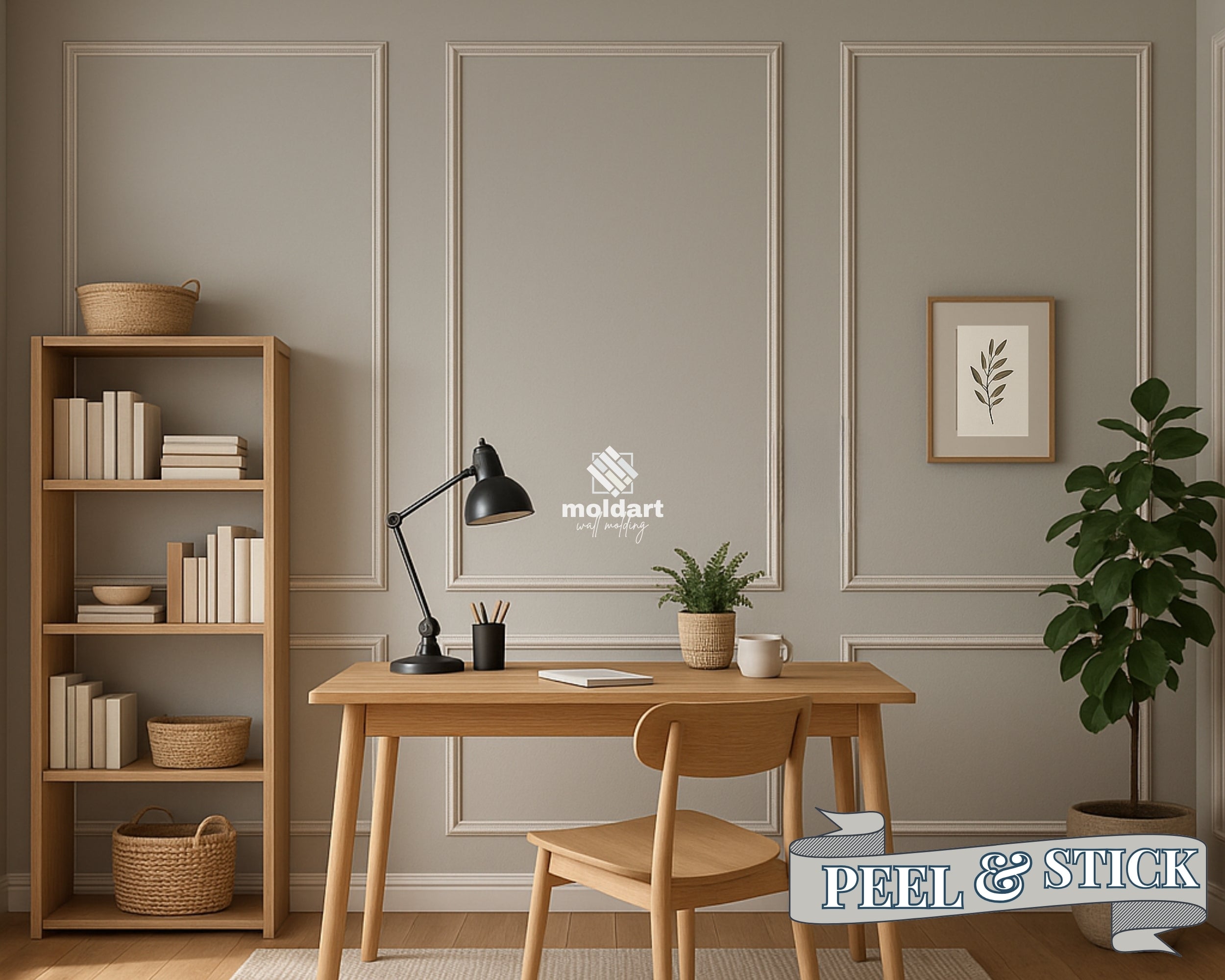 Peel and Stick Wall Molding Kit, Self Adhesive Wall Trim