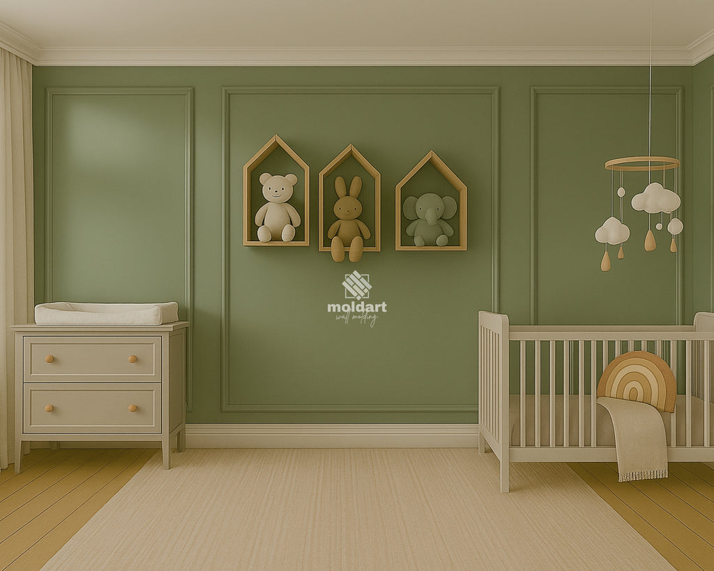 Pre-Cut Wall Molding Frames, 3 Wall Panels