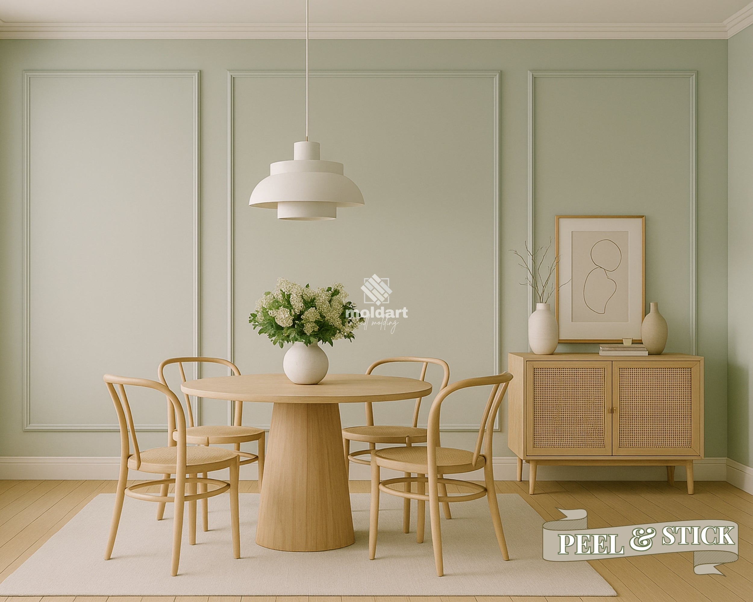 Peel and Stick Wall Molding, Self Adhesive 3 Wall Panel