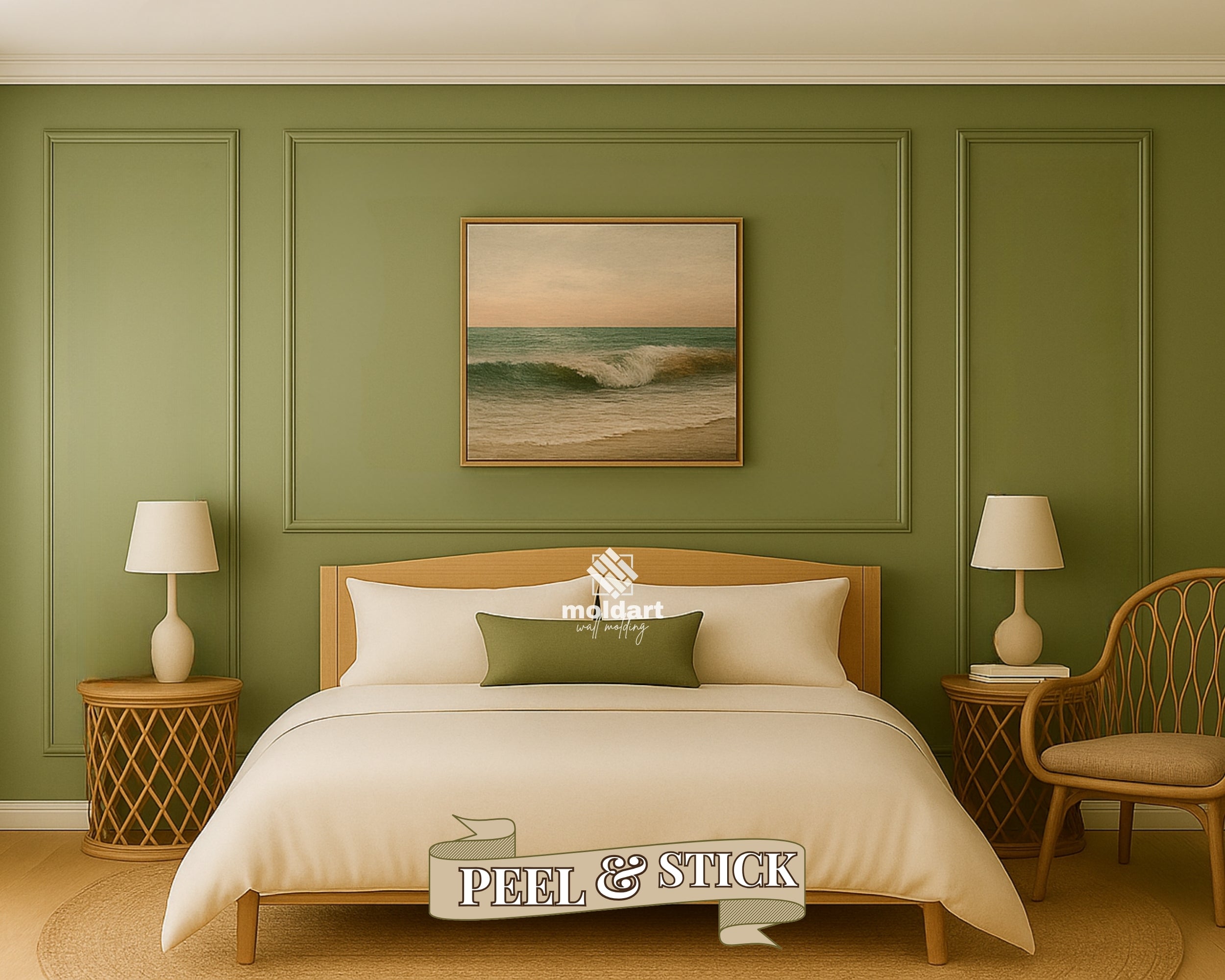 Peel and Stick Wall Molding Kit for Bedroom- Self Adhesive Wall Panel