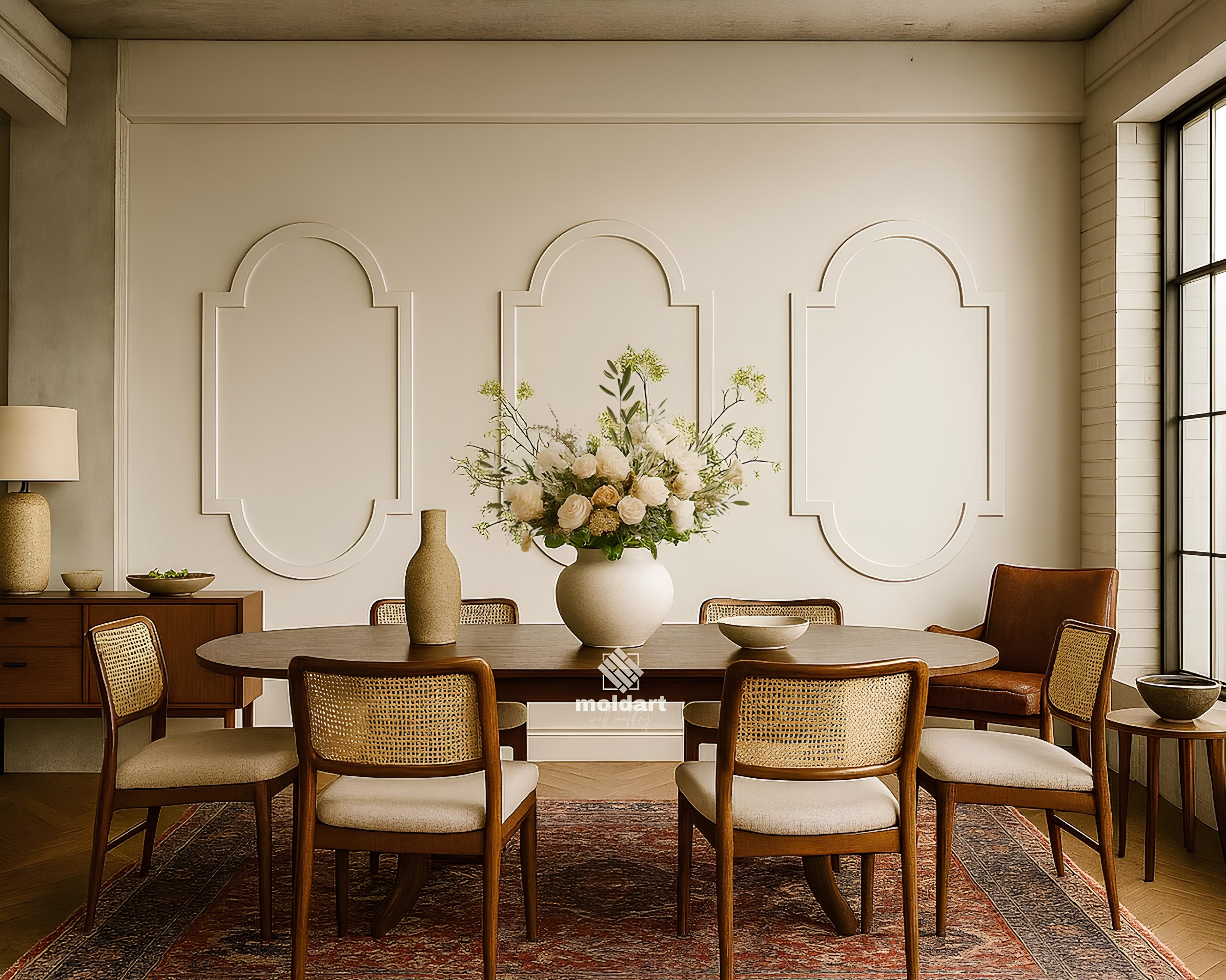 Arched MDF Wall Molding – Decorative Wall Paneling Kit