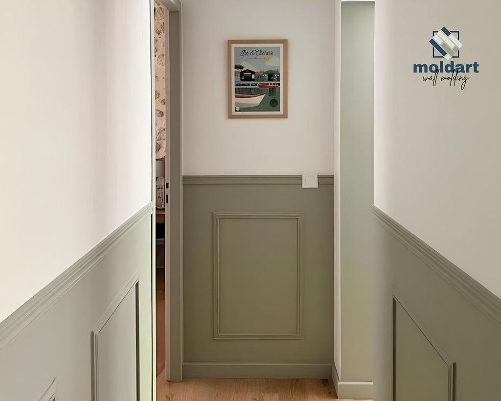 Half Wall Paneling, Pre-cut Primed Wall Molding Package- Ready to Install Wall Molding Kit, Accent Wall Paneling, DIY Wainscoting Ideas