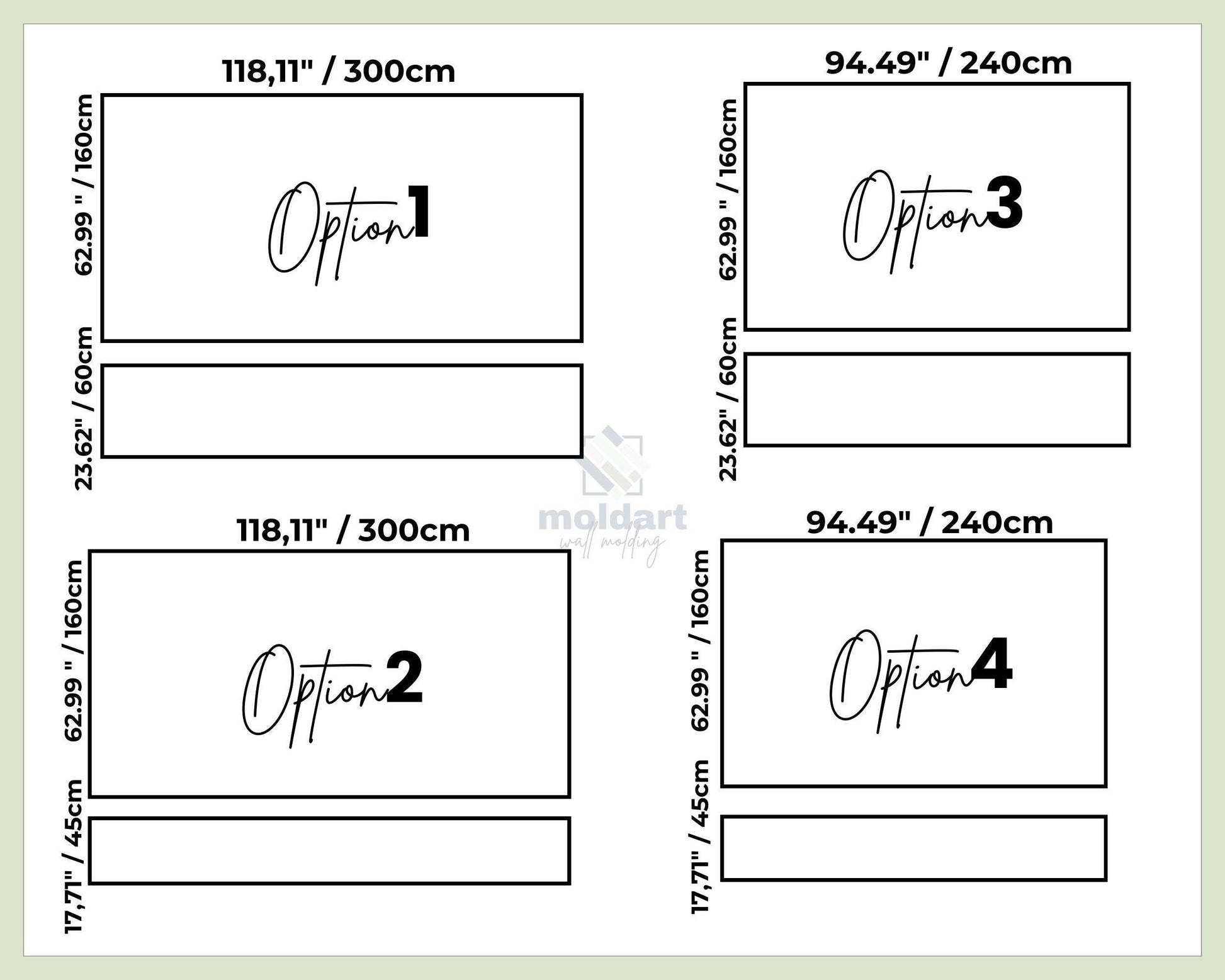 DIY Wall Moulding Package, Ready to Assemble Wall Molding Kit, Pre-cut-Primed Wall Paneling, Decorative Panel, Modern Wainscoting Idea