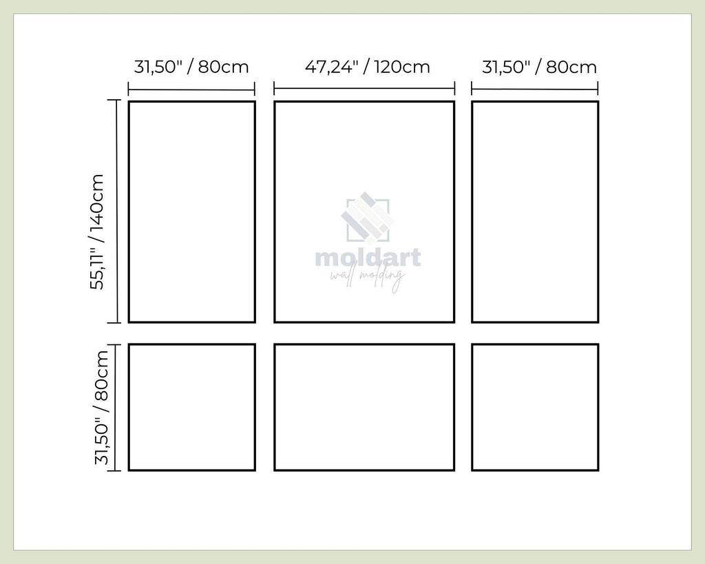 Wall Molding Kit, Accent Wall Moulding Set, DIY Assembly Wall Paneling, Precut Primed Wainscoting Kit, Ready-to-Install Wall Molding Package