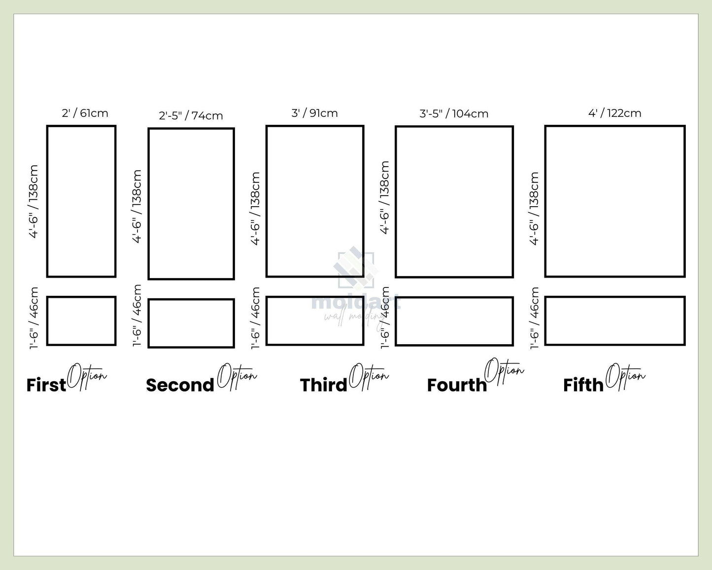 DIY Wall Molding Kit, Pre-cut-Primed Wall Molding Package, Ready to Assemble Wall Paneling, Picture Frame Design for Various Widths