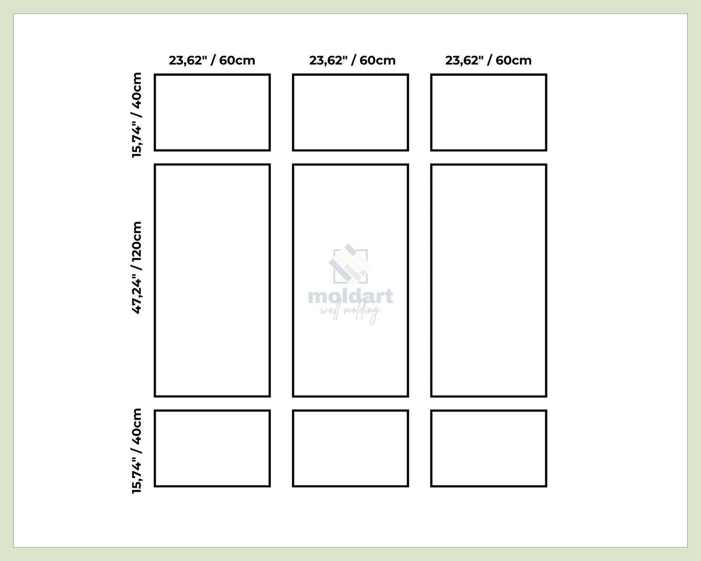 DIY Wall Moulding Package, Pre-cut Primed Wall Molding Kit, Ready to Assemble Wall Panel, Moldings Trim Kit, Wainscoting Set, Accent Wall