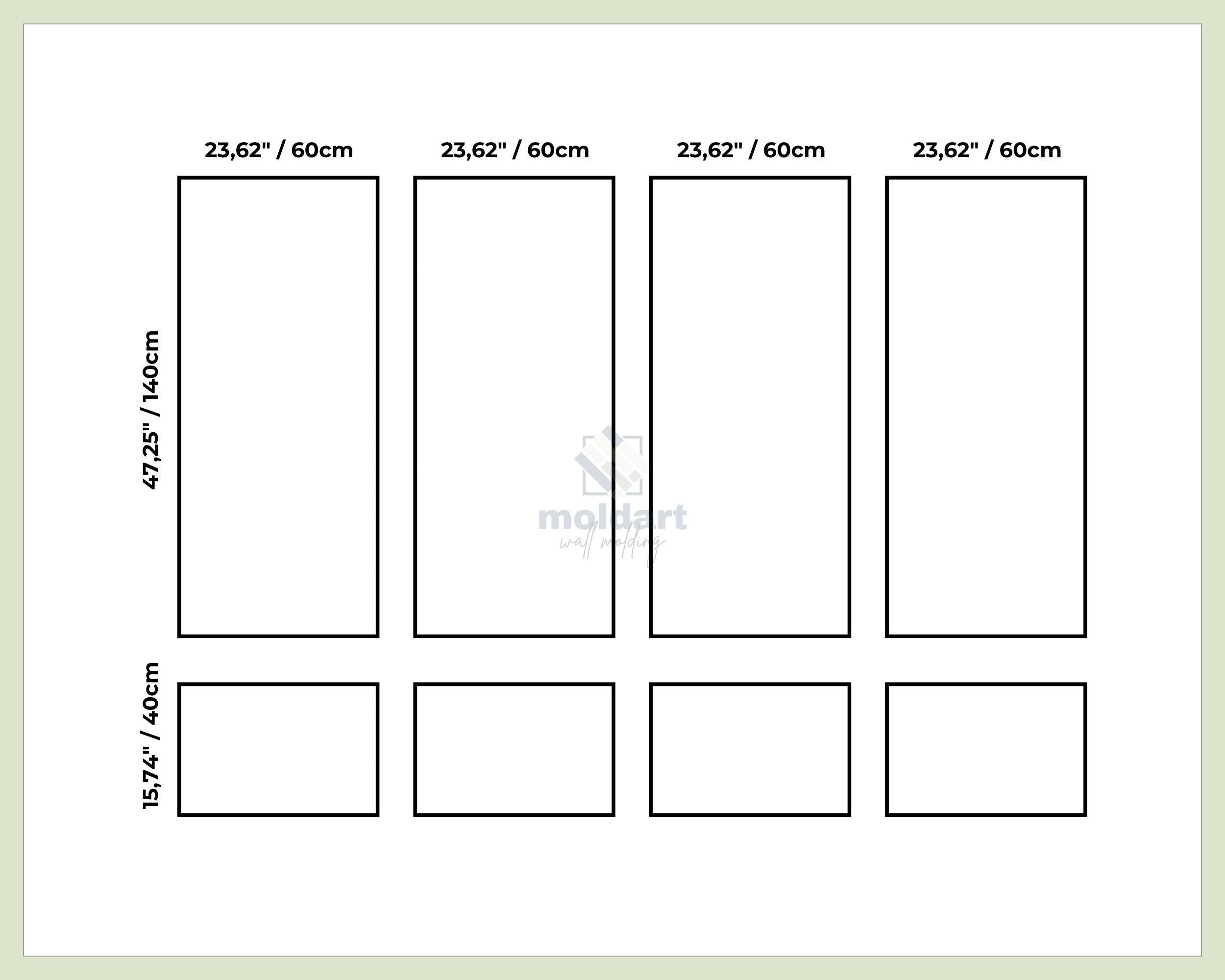 Picture Frame Wall Molding Kit, DIY Wall Moulding Package, Pre-cut Factory Primed Wall Molding Set, Modern Wall Paneling Ideas, Wainscot Kit