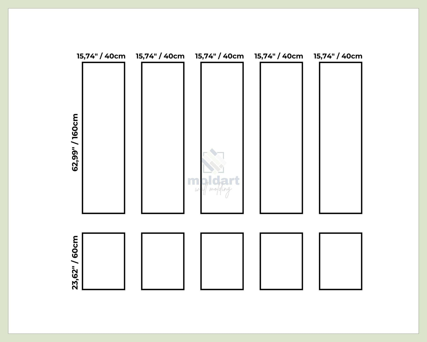 Picture Frame Wall Molding Kit - DIY Wall Moulding Package, Pre-cut, Factory Primed Wall Molding Set, Decorative Panels, Accent Wall Ideas