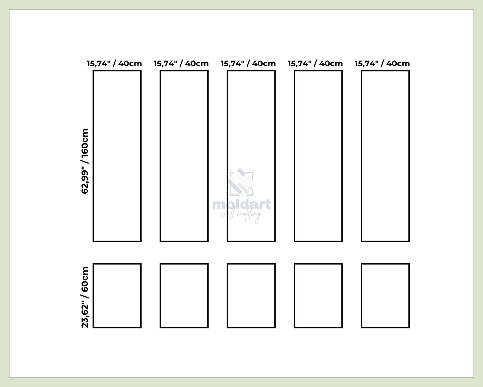 Picture Frame Wall Molding Kit - DIY Wall Moulding Package, Pre-cut, Factory Primed Wall Molding Set, Decorative Panels, Accent Wall Ideas