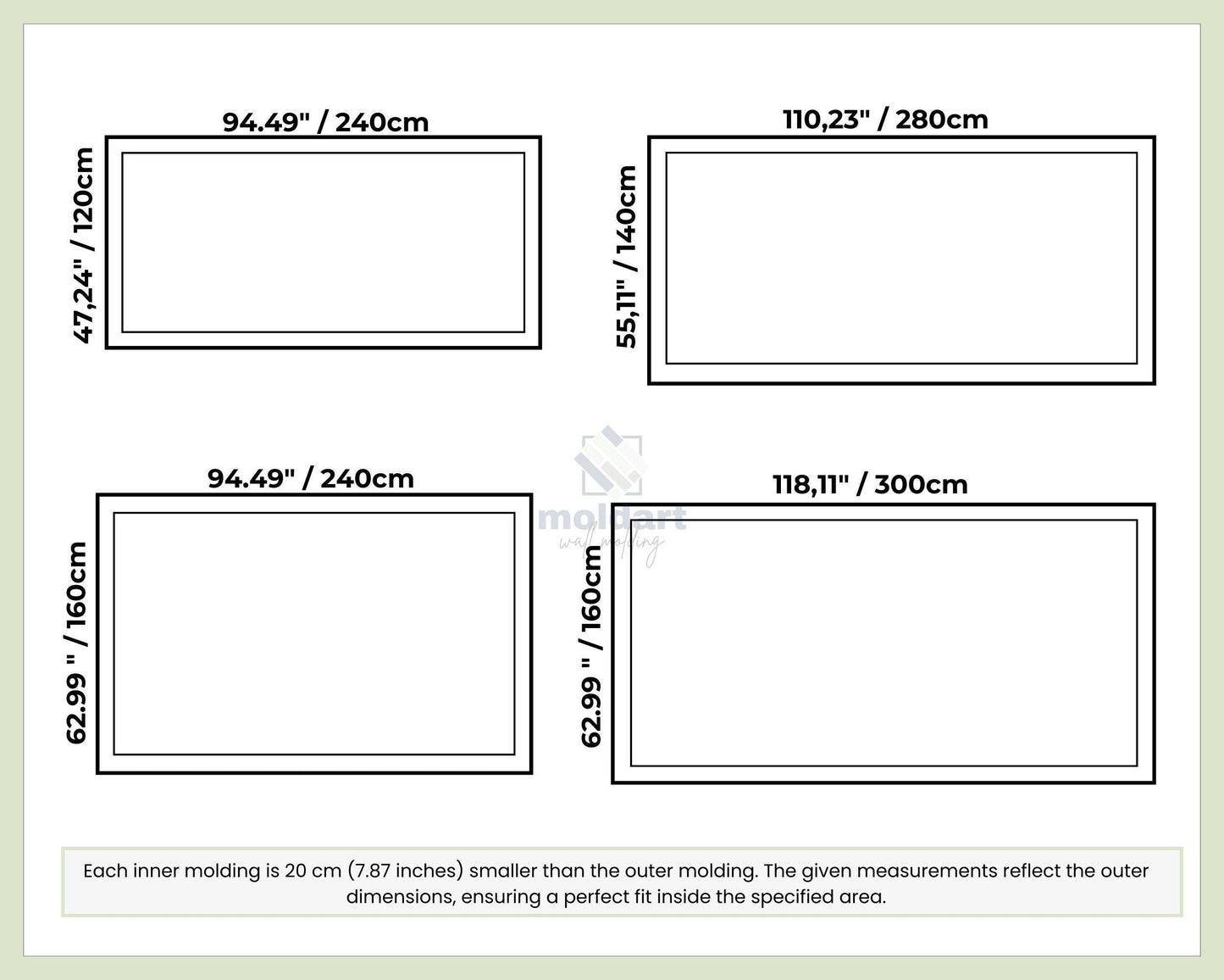 Wall Molding Kit, DIY Wall Molding Trim, Precut Primed Wall Moulding Package, Bespoke Wall Panel For TV, Wainscoting Kit, Accent Wall Design