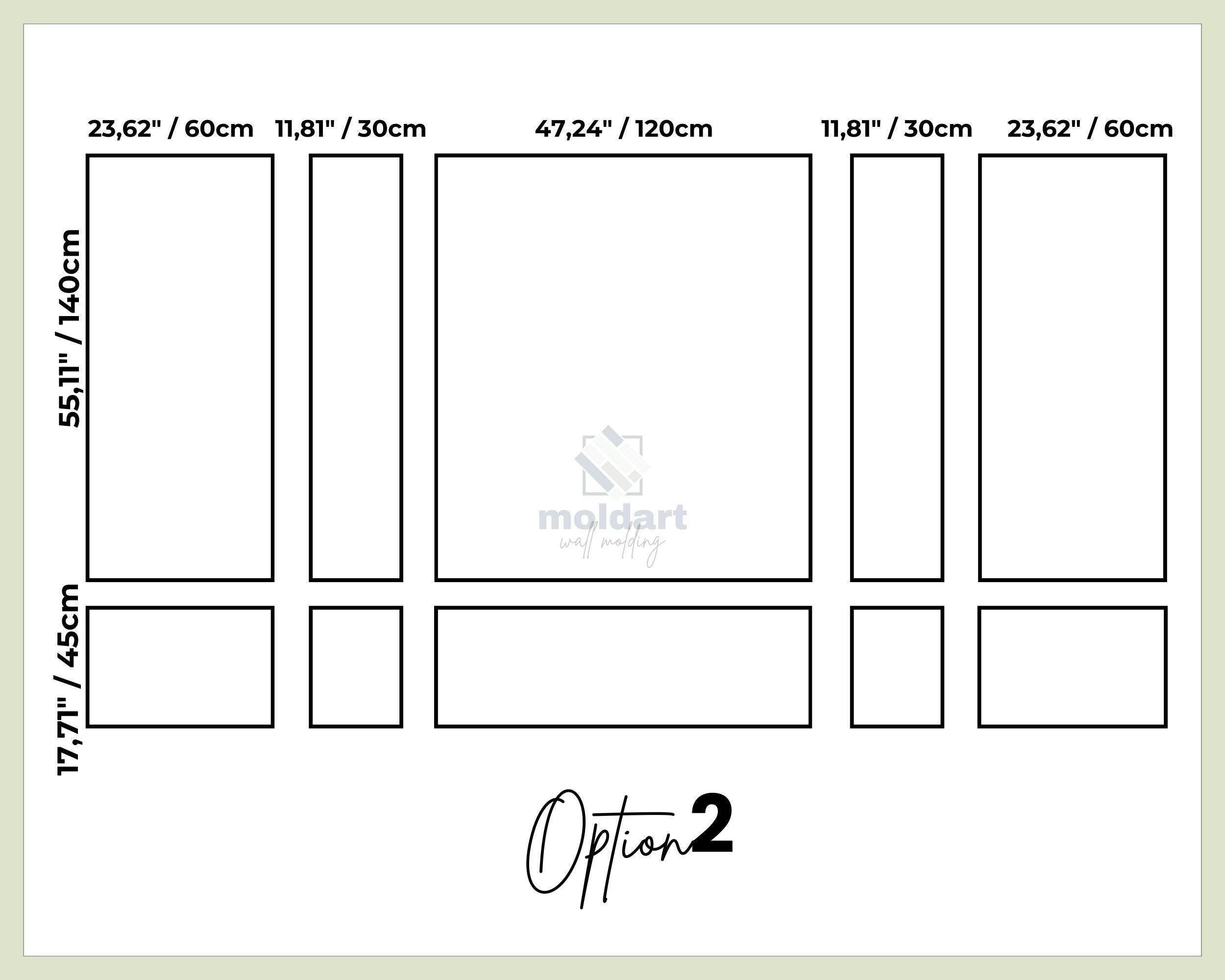 DIY Wall Molding Package, Easy Assembly, Pre-Cut & Primed Wall Moulding Set, Accent Wall Ideas, Modern Wall Molding Kit, Decorative Panels