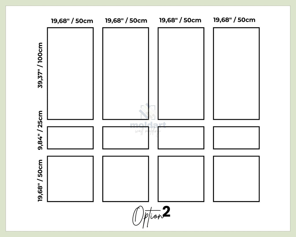 DIY Wall Moulding Package, Pre-cut-Primed Wall Molding Kit, Ready to Assemble Wall Paneling, Moldings Trim Kit, Wainscoting Wall Ideas