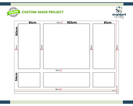 Custom Made Project for Giuseppe- DIY Wall Molding Project- 4cm Wall Molding